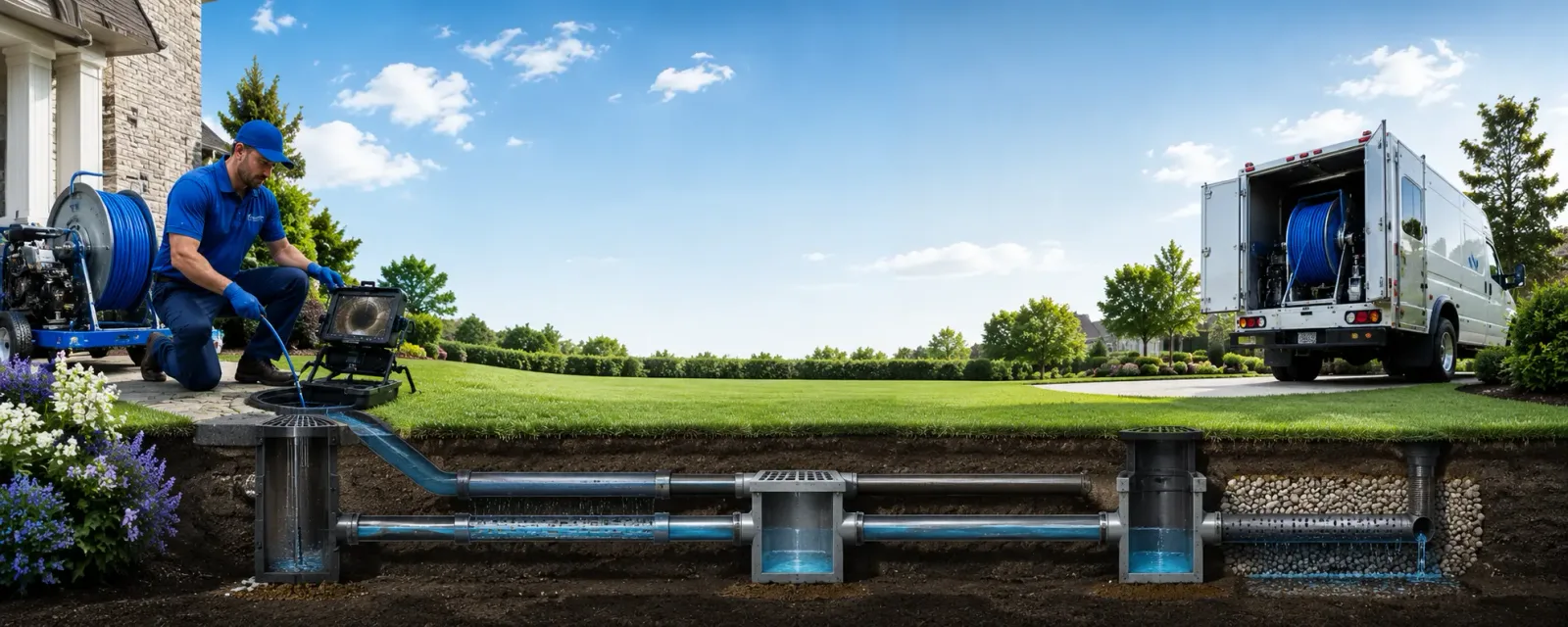 Outdoor drain cleaning information for Boswell, IN